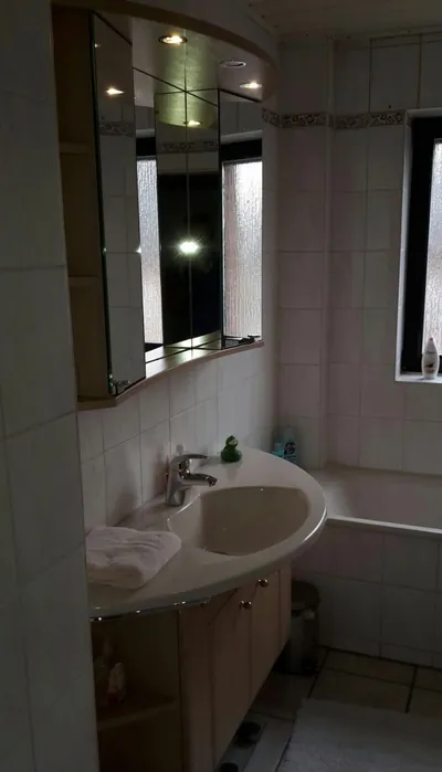 Wohnung 2, Waschbecken mit Spiegelschrank